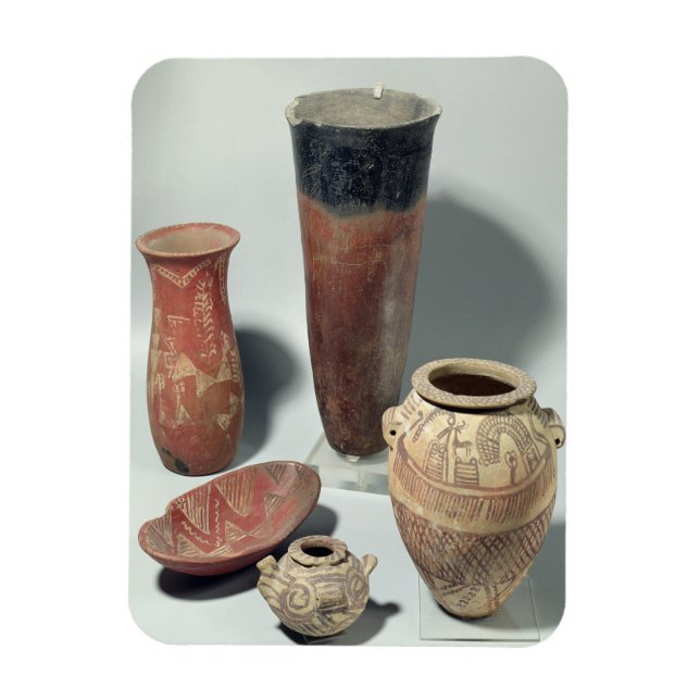 Selection of vases, Naqada I/II Period, 4000-3100 Magnet (Vertical)