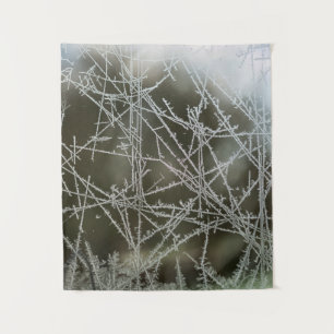 Selective focus of snowflakes tapestry