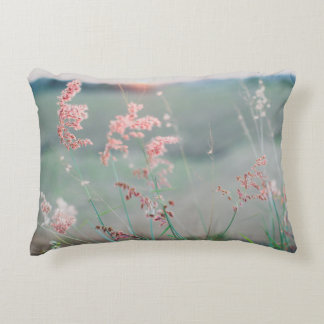 SELECTIVE FOCUS PHOTO OF PINK PETALED FLOWERS DECORATIVE CUSHION