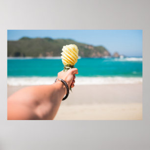 Selective focus photography of person holding frui poster
