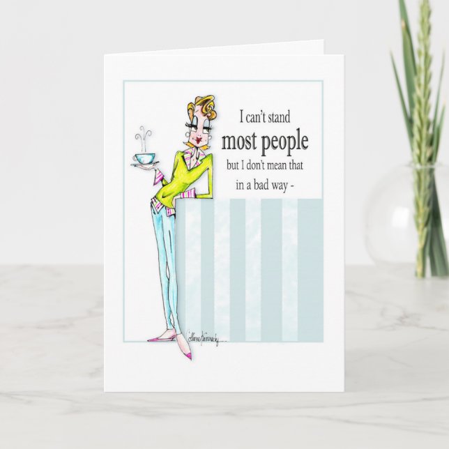 Selective Friends Funny Woman Humour Birthday Card (Front)