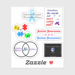 Selective Mutism & Autism set Vinyl Sticker