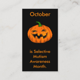 Selective Mutism Awareness Month Business Card