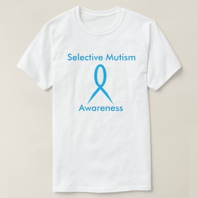 Selective Mutism Awareness Ribbon T-shirt (Design Front)