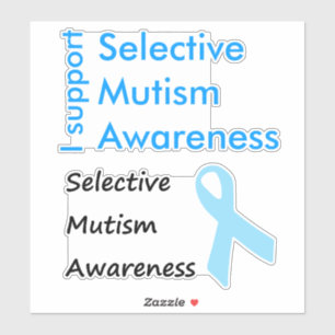 Selective mutism awareness sticker