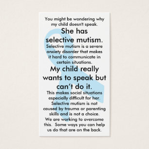 Selective Mutism Do's and Don'ts (female)