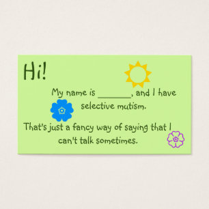 Selective Mutism for Kids flower theme
