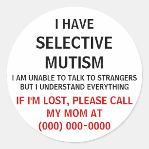 Selective Mutism Lost Sticker