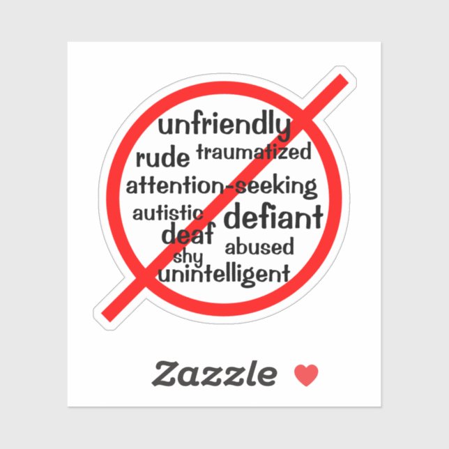 Selective Mutism not symbol (Sheet)