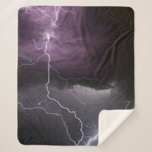 SELECTIVE PHOTOGRAPHY OF WHITE THUNDER SHERPA BLANKET