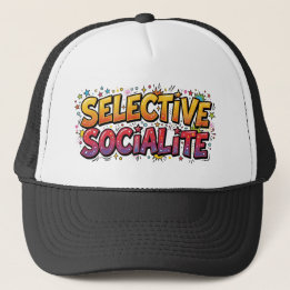 Selective Socialite Retro Comic Pop Art Trucker Hat