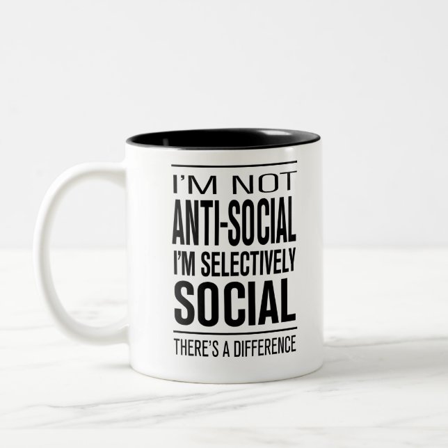 SelectivelySocial Two-Tone Coffee Mug (Left)