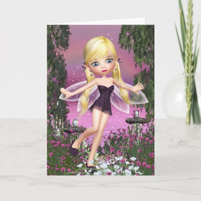 Selena Fairy Greetings Card (Front)
