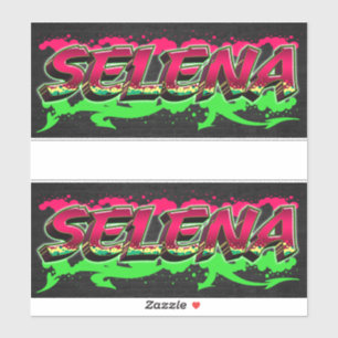 Selena Vorname Name Graffiti Aufkleber Sticker