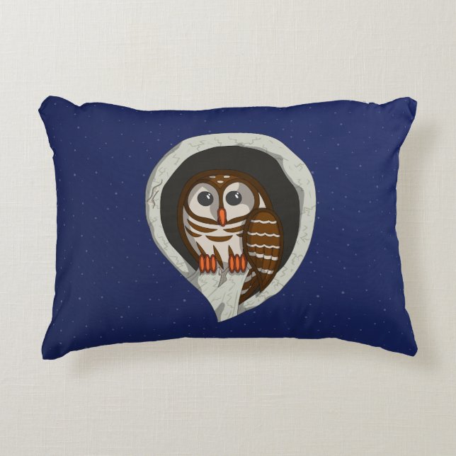 Selene the Owl Accent Pillow (Front)