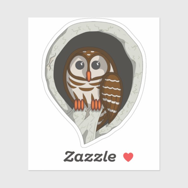 Selene the Owl Contour Sticker (Sheet)