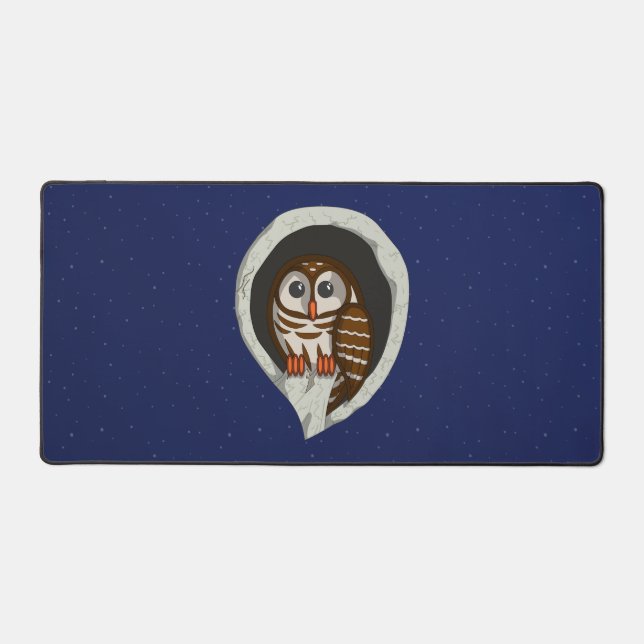 Selene the Owl Desk Mat (Front)