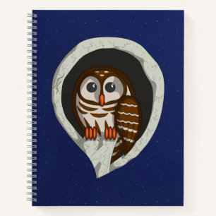 Selene the Owl Spiral Notebook