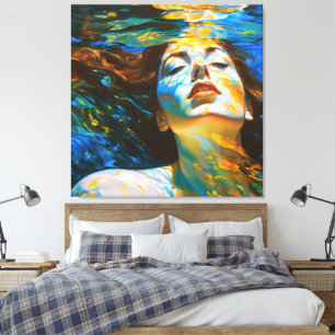 “Selene” - Women In Water Canvas Print