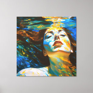 “Selene” - Women In Water Canvas Print