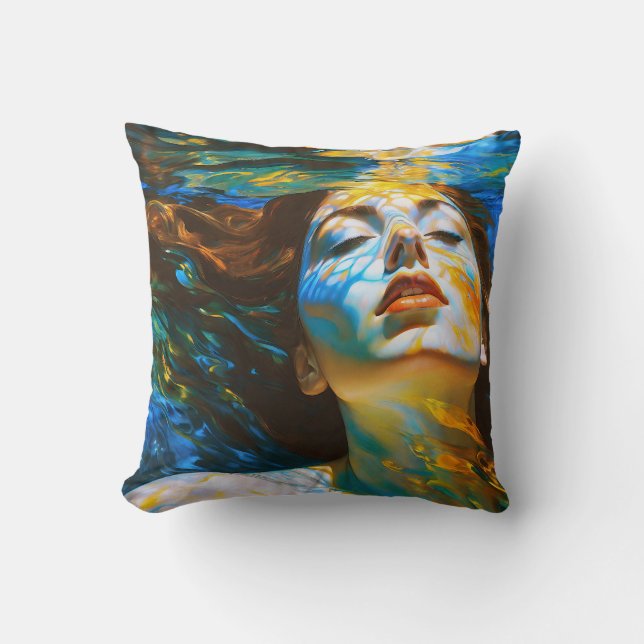 “Selene” - Women In Water Cushion (Front)