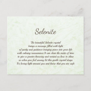 Selenite Crystal Healing design Postcard