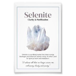 Selenite Crystal Meaning Poster