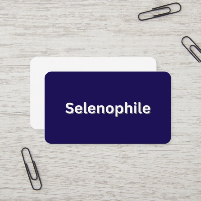 Selenophile Moon Lover Business Card (Front/Back In Situ)