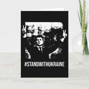 Selenskyj Stand With Ukraine Stop War Support Ukra Card