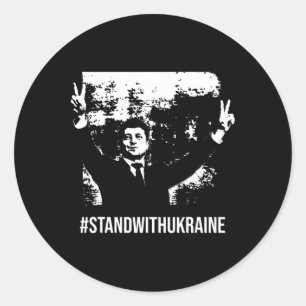 Selenskyj Stand With Ukraine Stop War Support Ukra Classic Round Sticker
