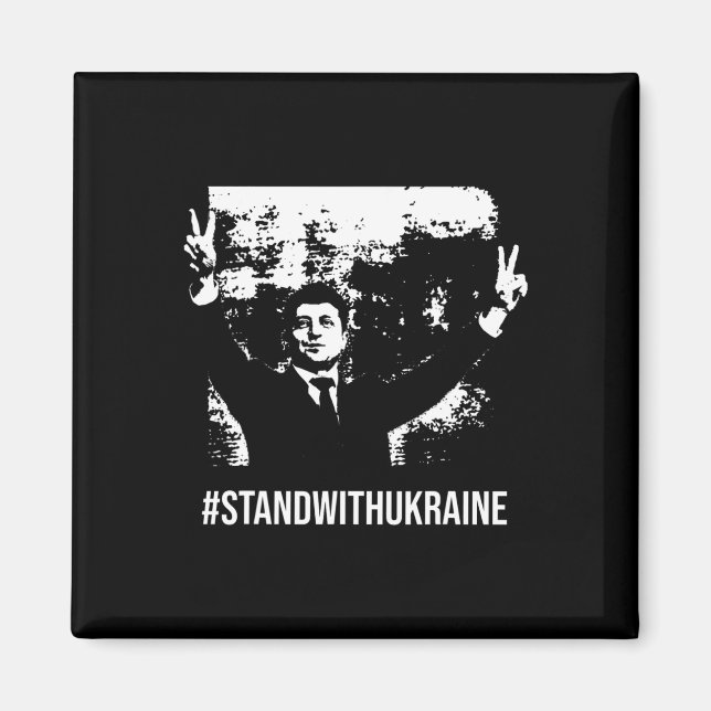 Selenskyj Stand With Ukraine Stop War Support Ukra Magnet (Front)