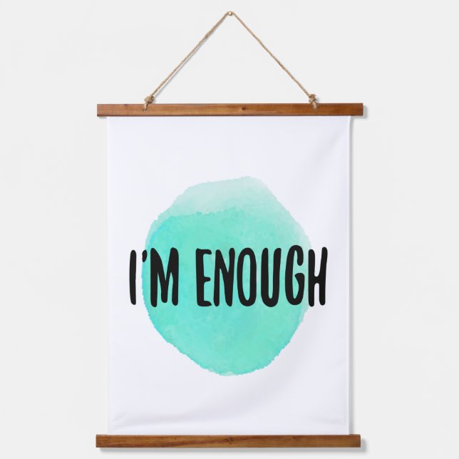 self acceptance motivational words  hanging tapestry (Front)