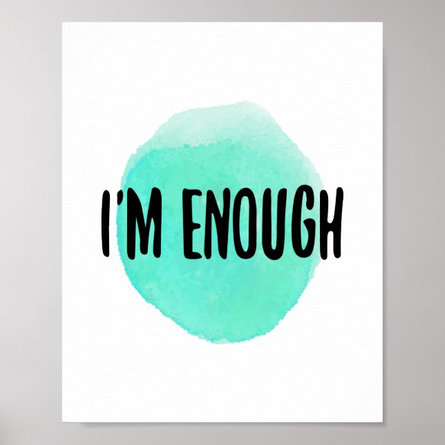 self acceptance motivational words poster (Front)