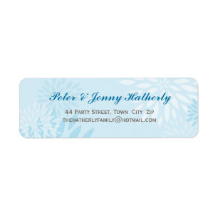 SELF-ADDRESSED LABELS :: modern dahlia 4 L