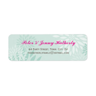 SELF-ADDRESSED LABELS :: modern dahlia 6 L