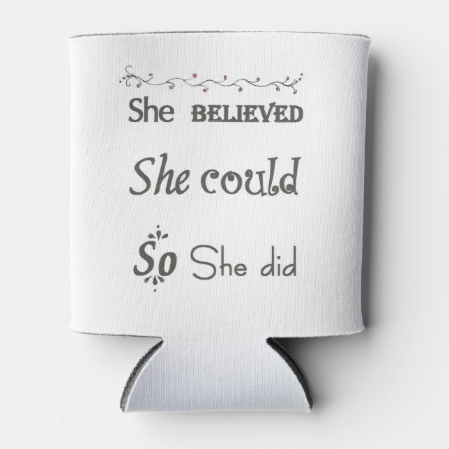 Self-Affirming Positive Insulated Can Cooler (Front)