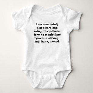 self aware baby bodysuit