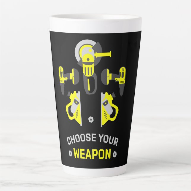 Self-Build DIY Man Latte Mug (Front)