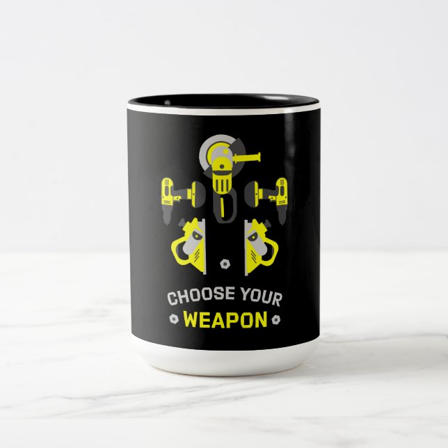 Self-Build DIY Man Two-Tone Coffee Mug (Center)