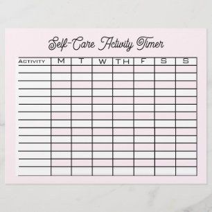Self-Care Activity Time Custom Letterhead