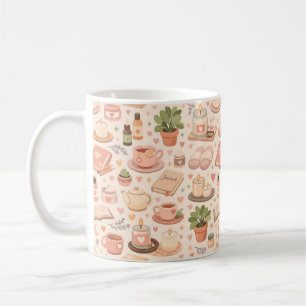 Self Care Aesthetic Pattern Coffee Mug