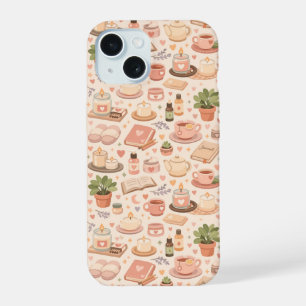 Self Care Aesthetic Pattern iPhone 15 Case