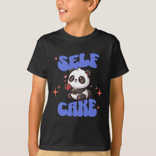 Self Care American Traditional Rose Panda Sticker T-Shirt