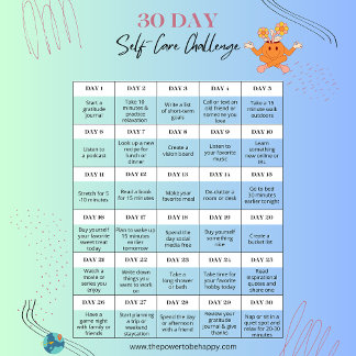 SELF-CARE CHALLENGE POSTCARDS