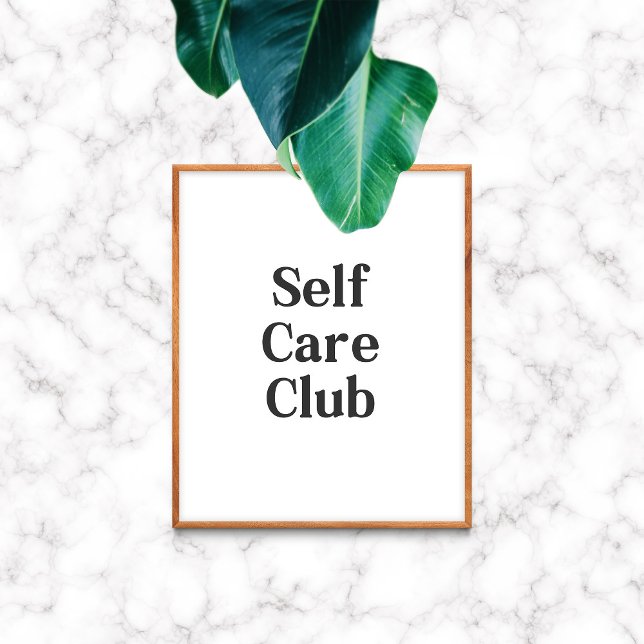 Self Care Club Minimal Poster (Creator Uploaded)
