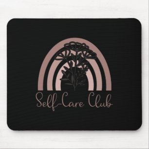 Self-Care Club Saying Mental Health Awareness Rai Mouse Pad