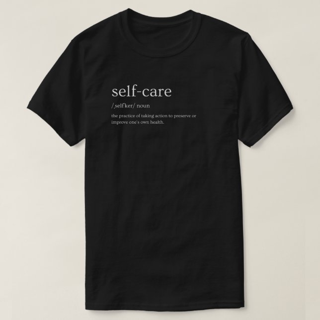 Self-Care Defined Tee – Unisex Black  (Design Front)