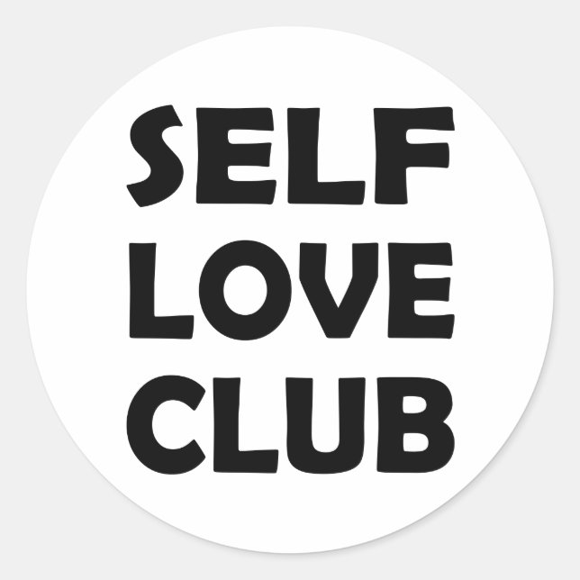 Self-Care Love | Empower Yourself Classic Round Sticker (Front)