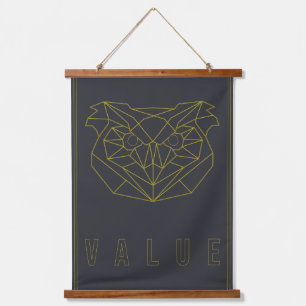 Self-care poster yellow origami owl value hanging tapestry