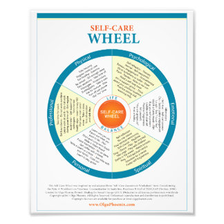 Self-Care Wheel Photo Print